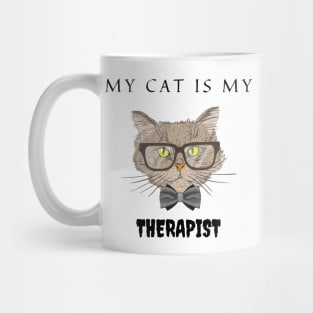 My Cat Is My Therapist Mug